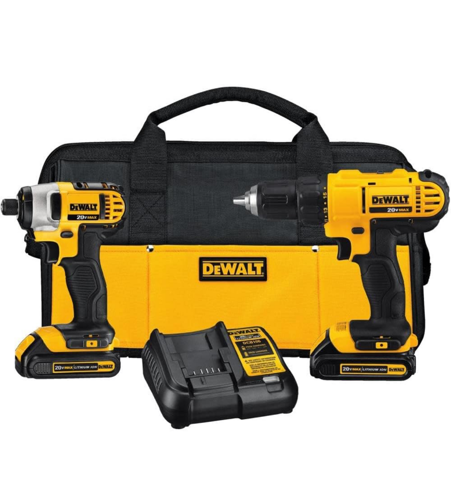 DEWALT 20V Max Cordless Drill/Driver Kit, 2 Batteries and Charger Included