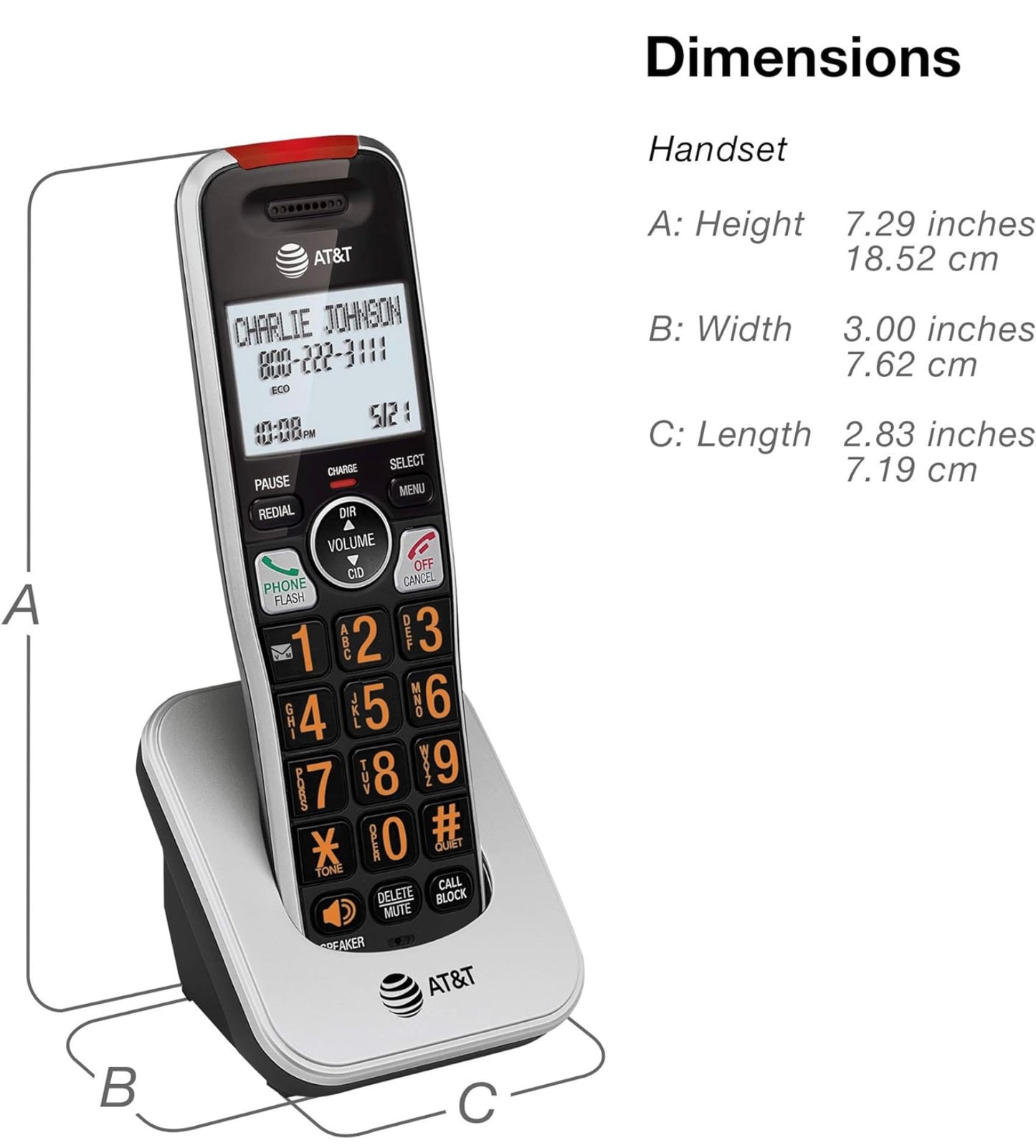 AT&T BL102-4 DECT6.0 4-Handset Cordless Phone with Answering Machine -...