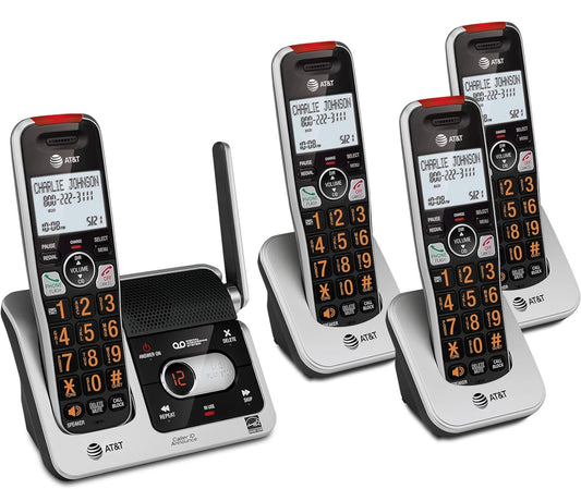 AT&T BL102-4 DECT6.0 4-Handset Cordless Phone with Answering Machine -...